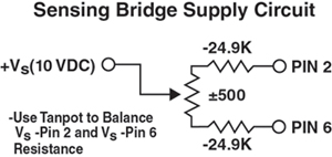 Typical Sensing bridge bias circuitry 